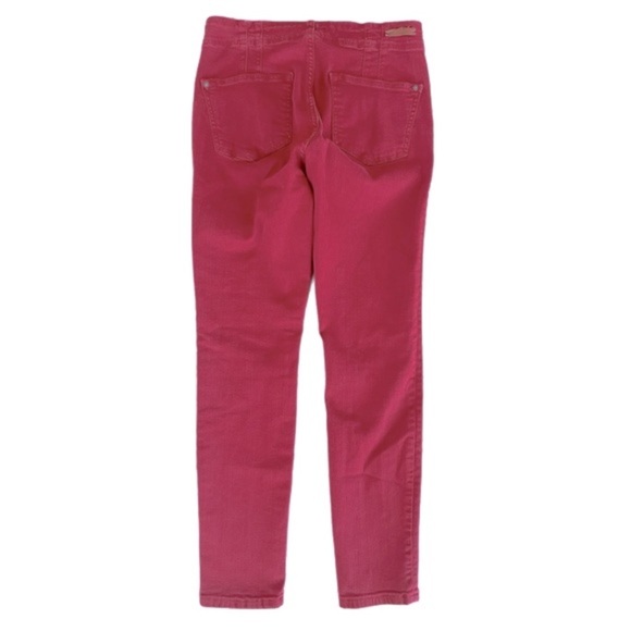 Anthropologie Pilcro High Rise Skinny Jeans Exposed Button Fly in Red Size 27 - Picture 4 of 5
